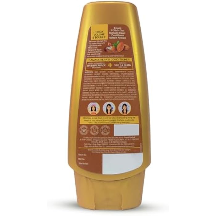 Emami 7 Oils in One Damage Repair Conditioner Miracle Almond 200 ML - Image 2